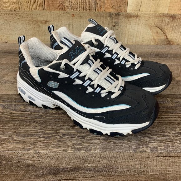 skechers d'lites womens grey